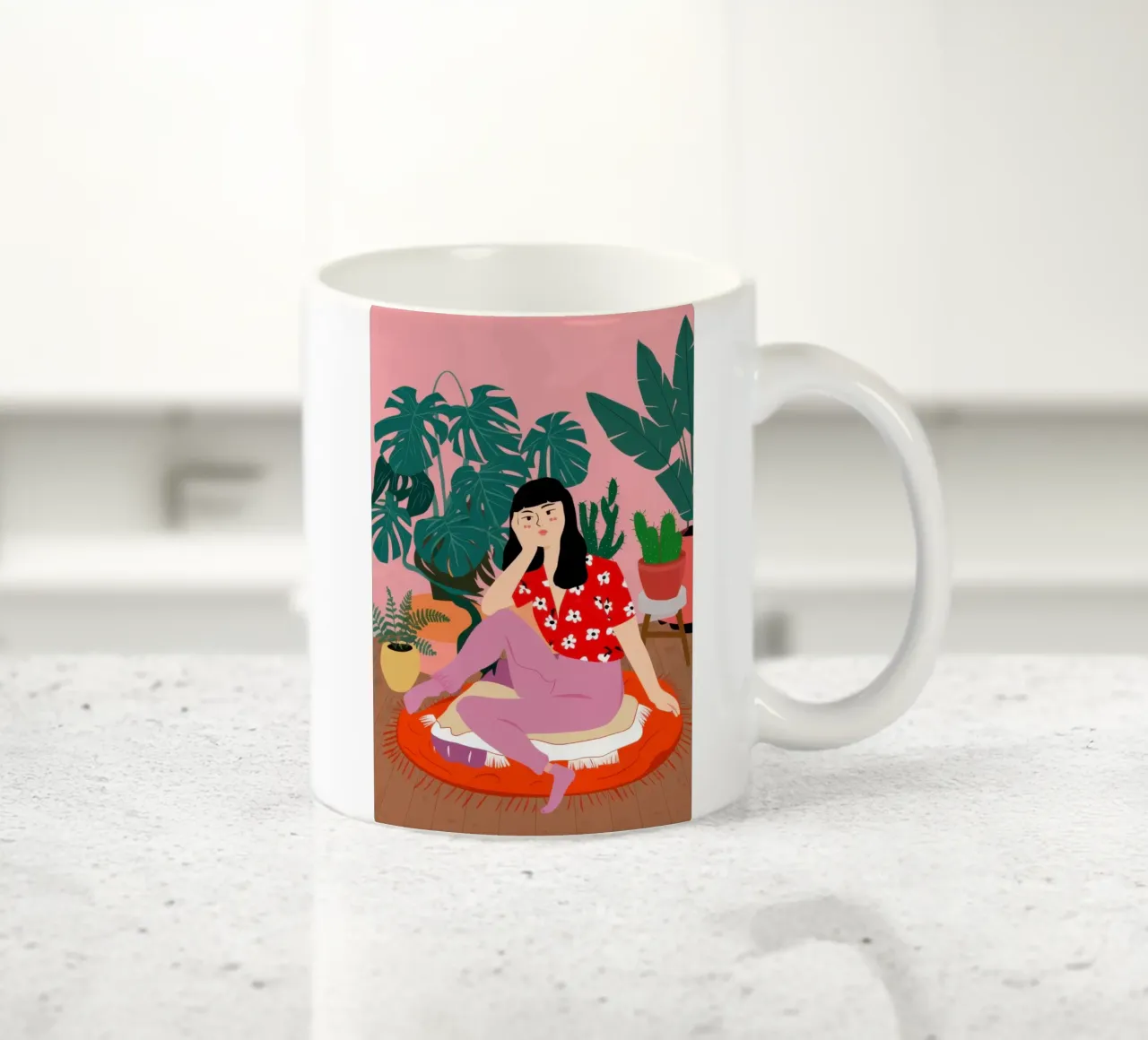 Riposo a pois rossi tazza in ceramica da Veil Maya