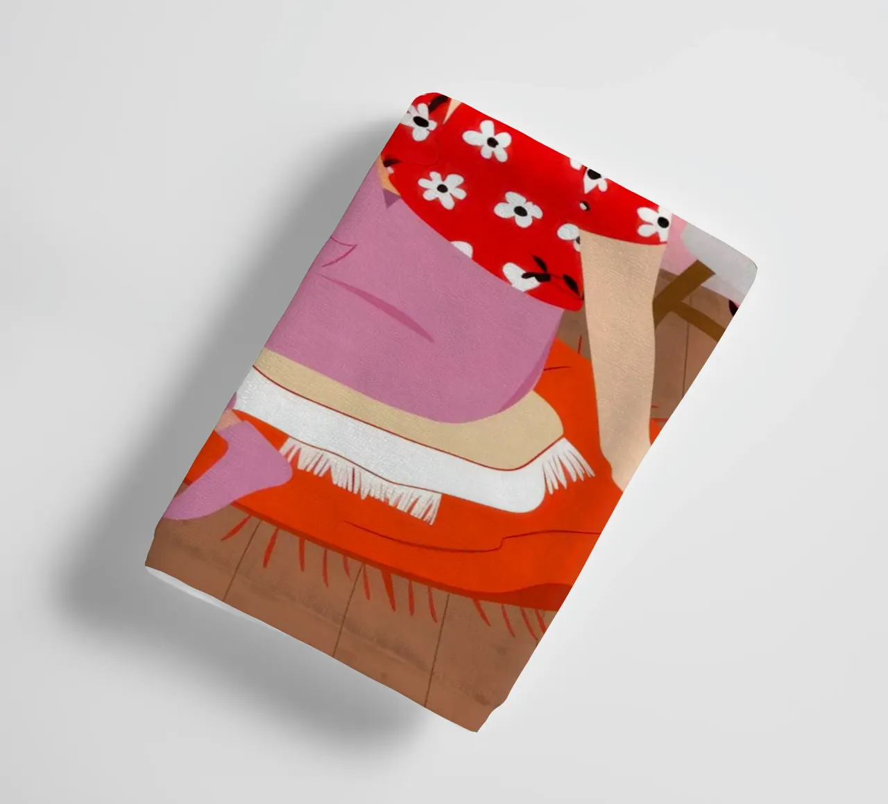 Red Polka Dot Repose towel by Veil Maya