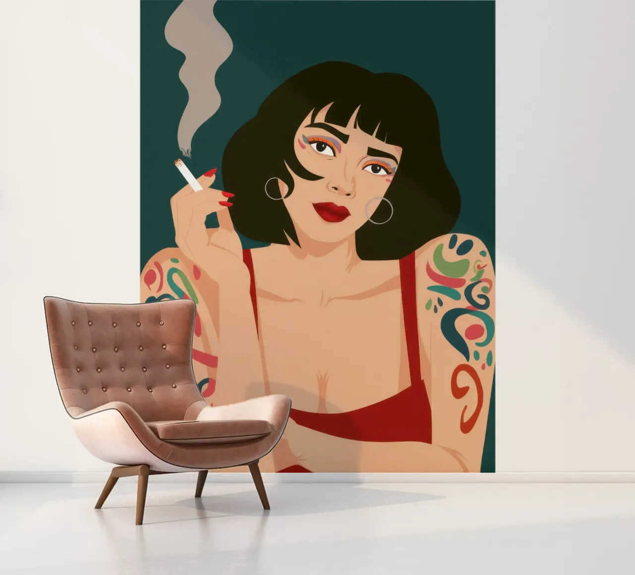 Crimson Inked Defiance photo wallpaper by Prism Ritual