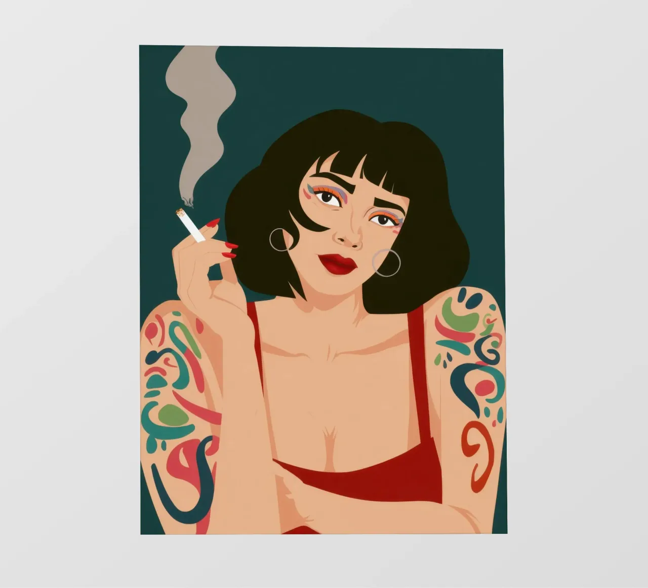 Crimson Inked Defiance photo wallpaper by Prism Ritual