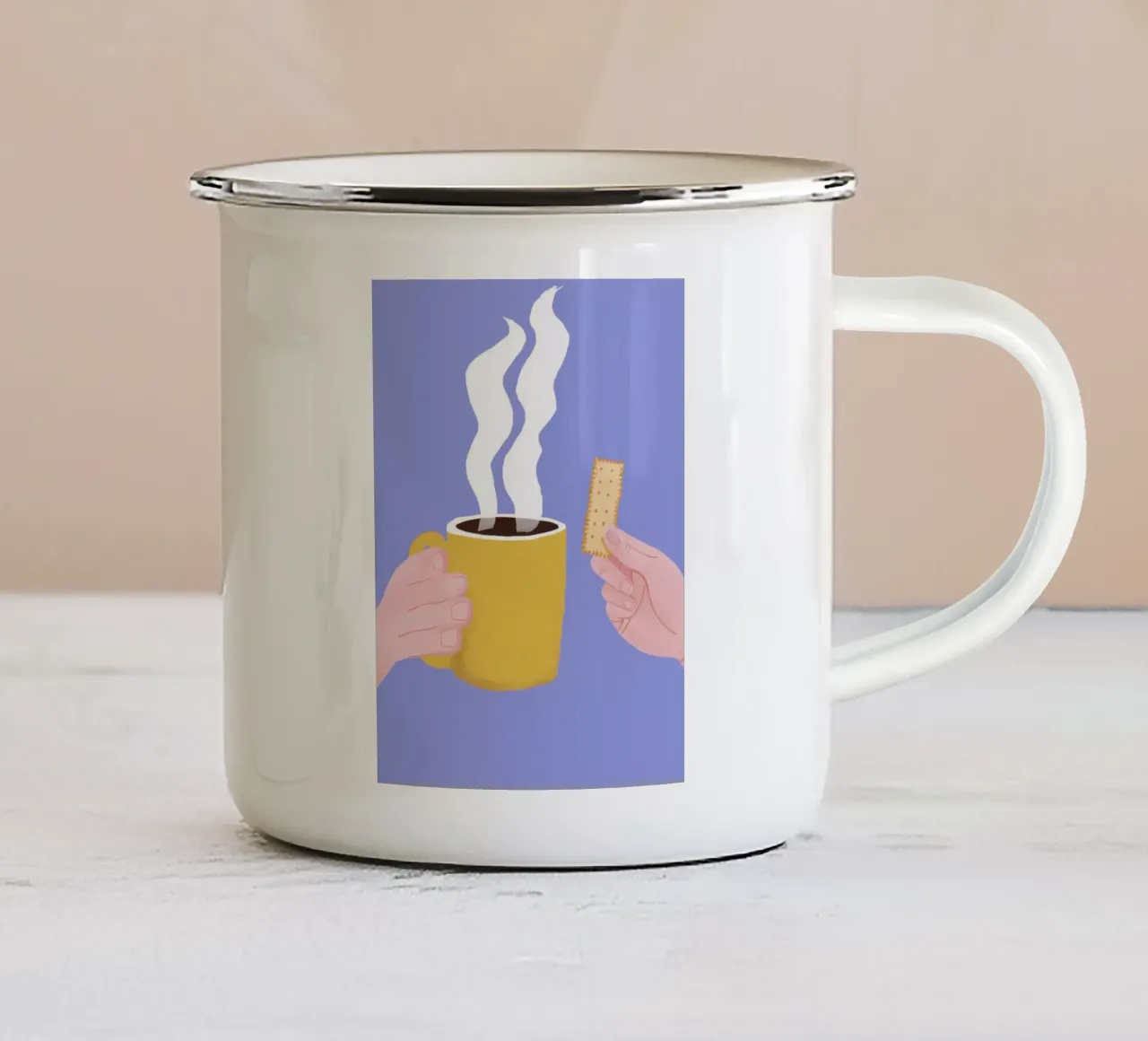 Mattina Primo Sorso tazza in smalto da Prism Ritual