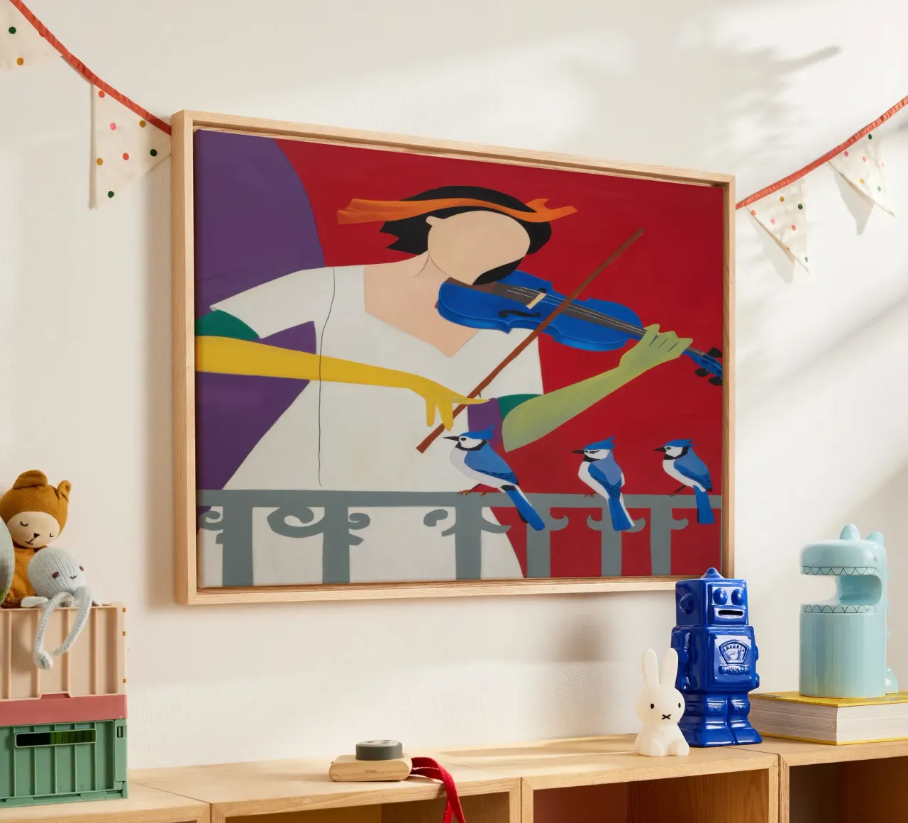 Het lied van de violist canvas met Baklijst van Flock Reverie