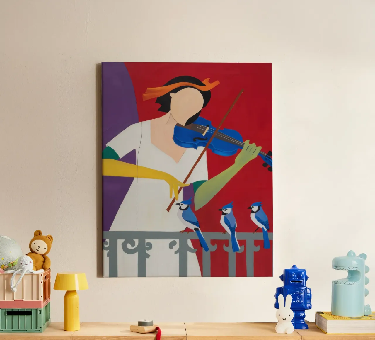 Het lied van de violist canvas met Baklijst van Flock Reverie