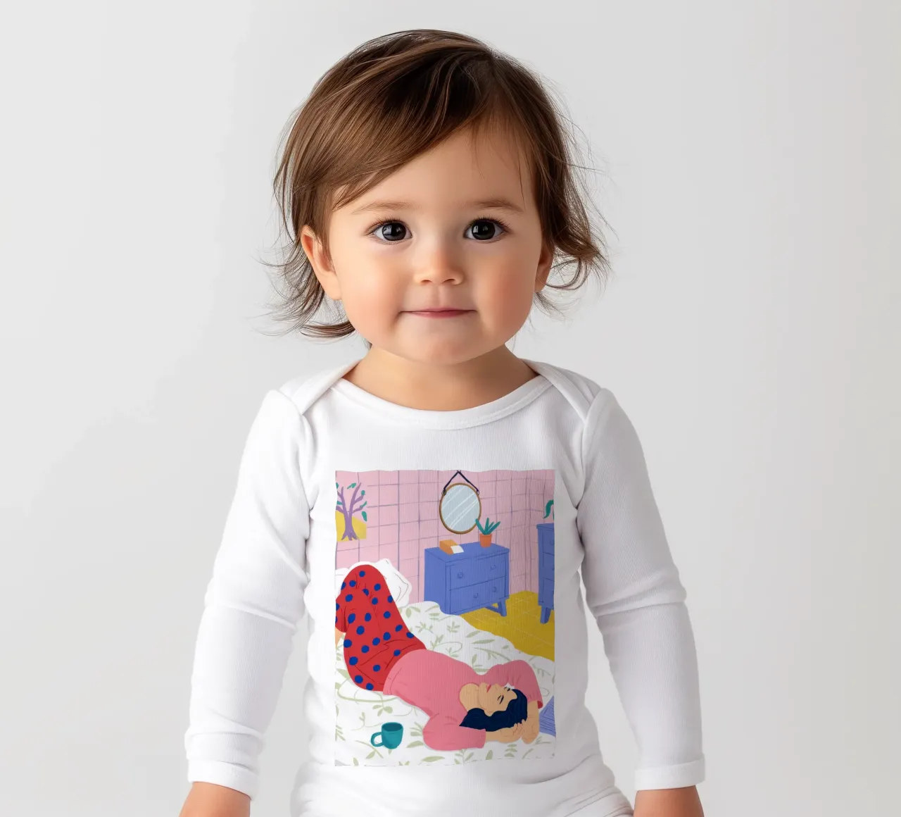 Dreamer Chromatic Slumber long-sleeve baby romper by Prism Ritual