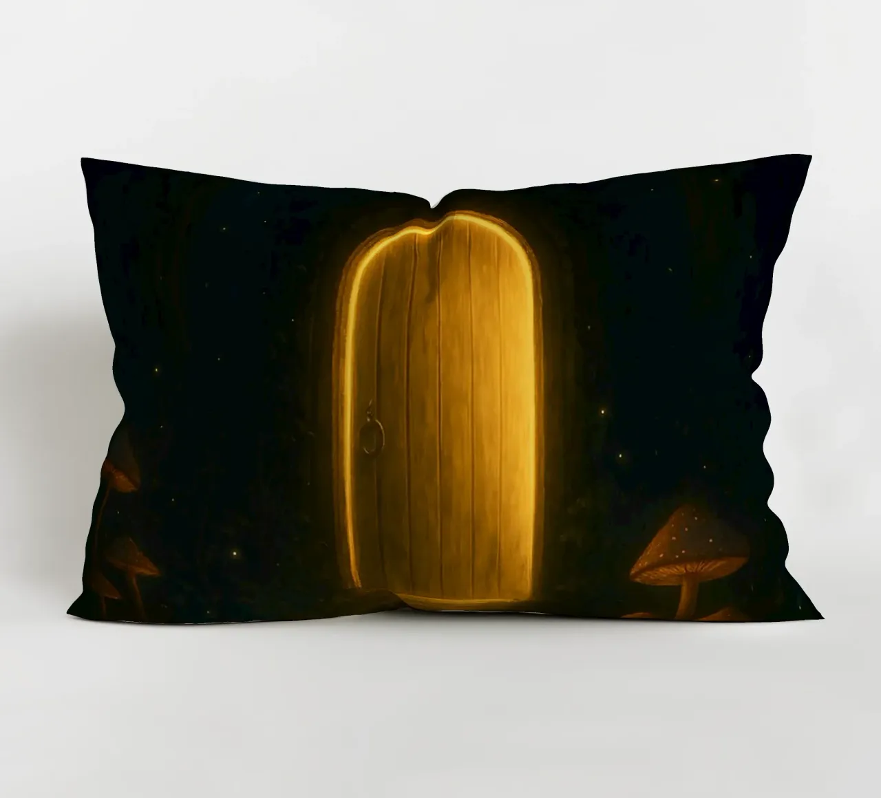 The Enchanted Door – A Portal to the Unknown decorative cushion by Graceful Desine