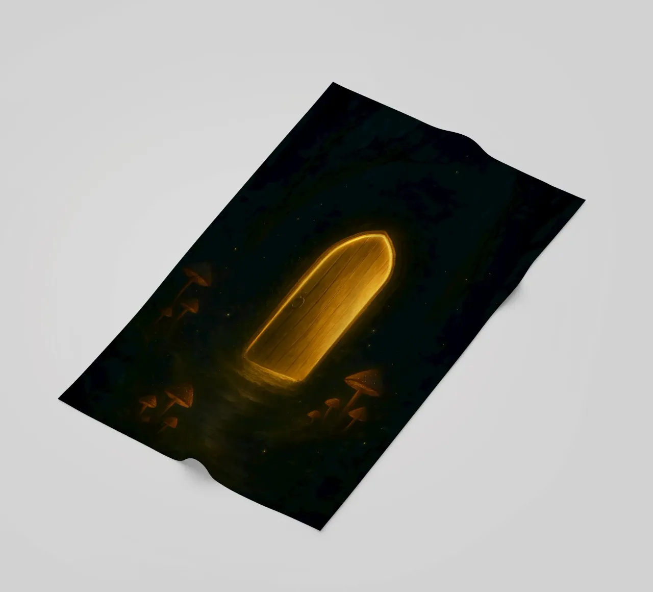 The Enchanted Door – A Portal to the Unknown beach towel by Graceful Desine