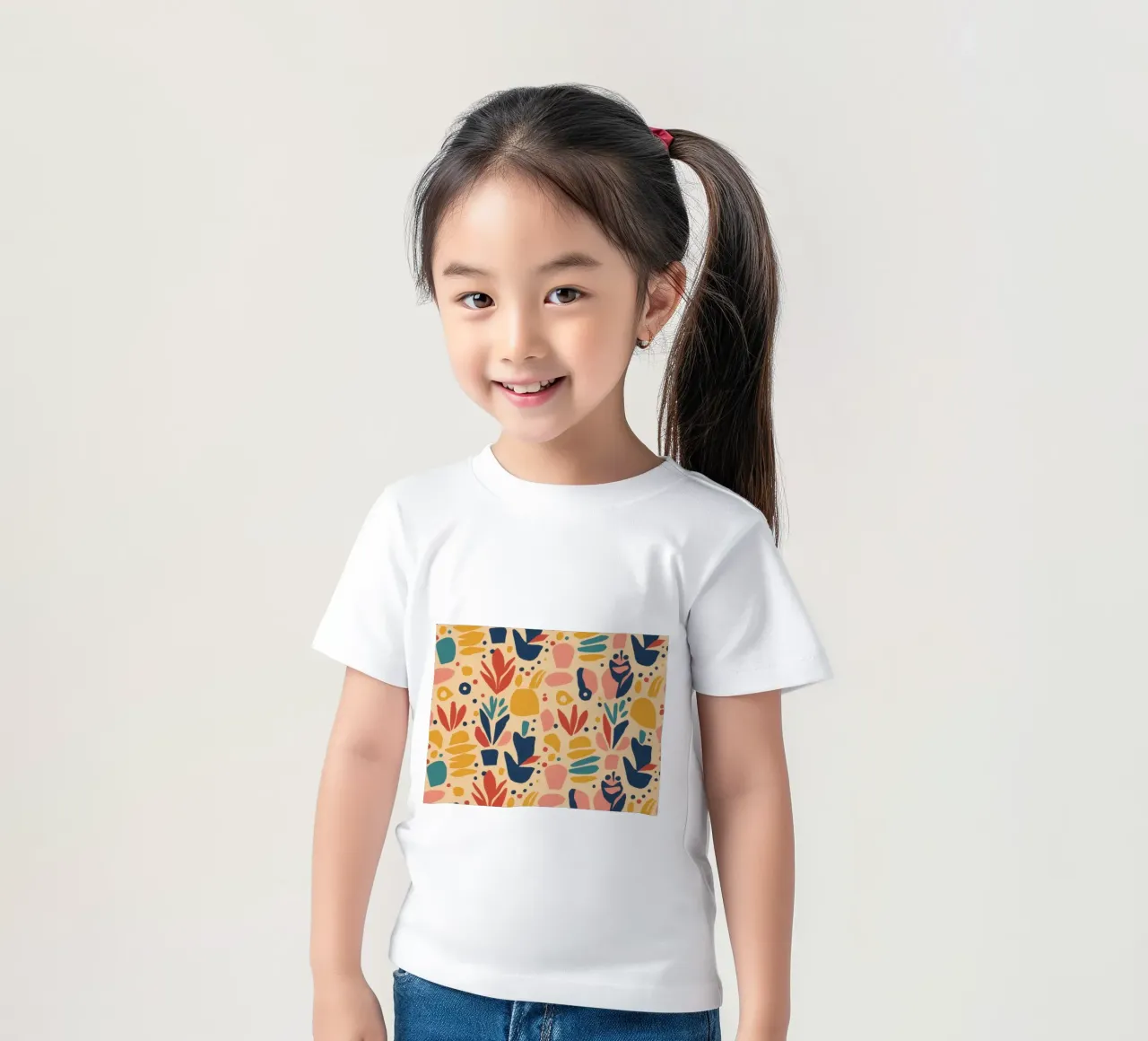 Modello di uccello folkloristico t-shirt bambini da Flock Reverie