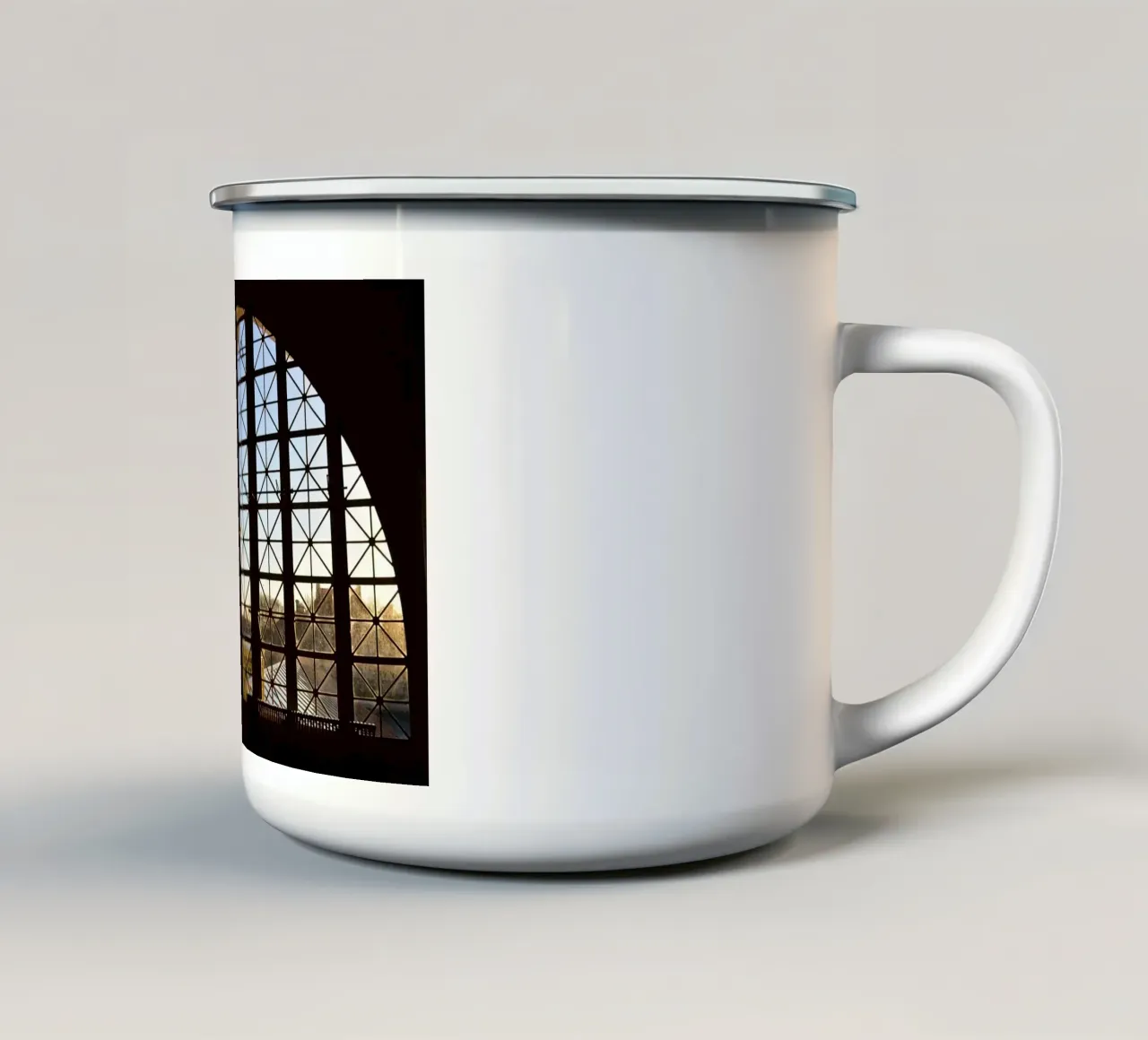 Statue de la Liberté vue d'Ellis Island mug en émail de byrieneke