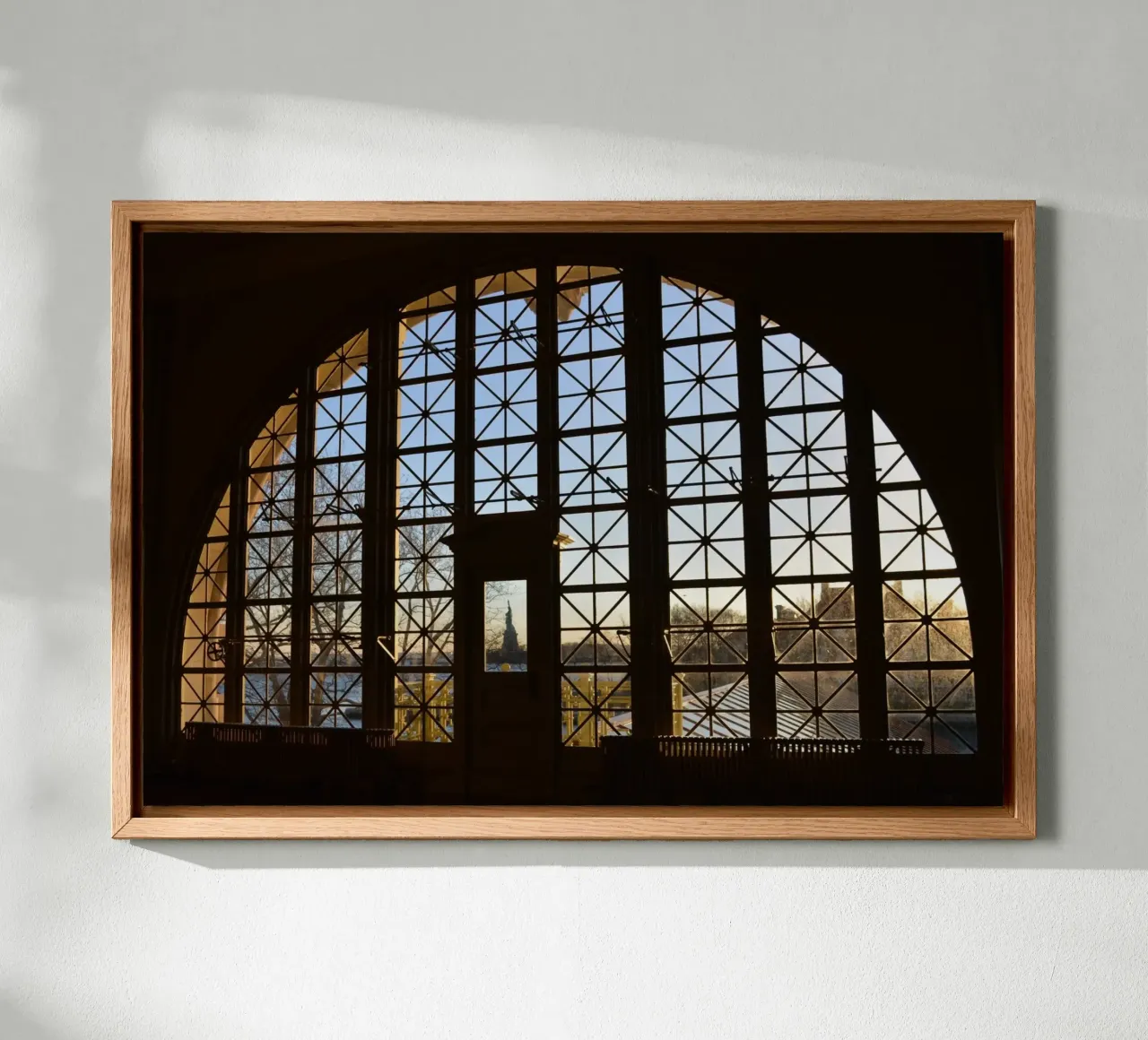 Statue of Liberty seen from Ellis Island canvas by byrieneke