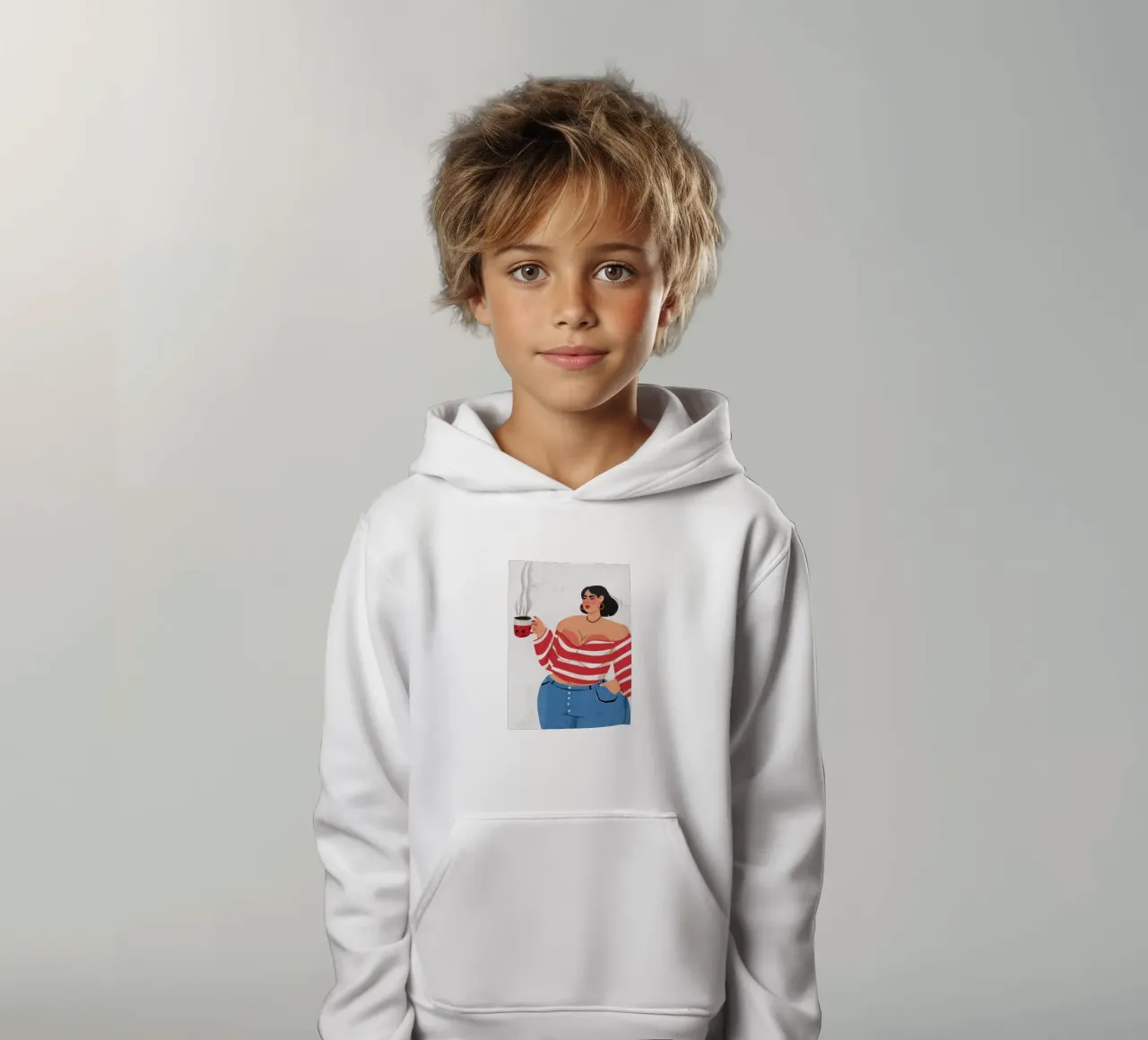 Espresso Warm Embrace felpa bambino con cappuccio da Prism Ritual