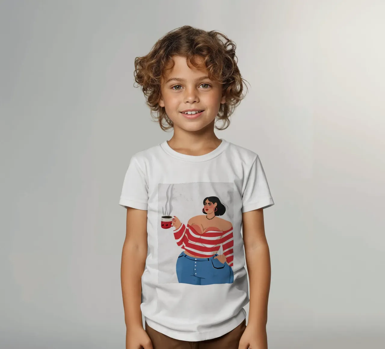 Espresso Warme Umarmung Kinder T-Shirt von Prism Ritual