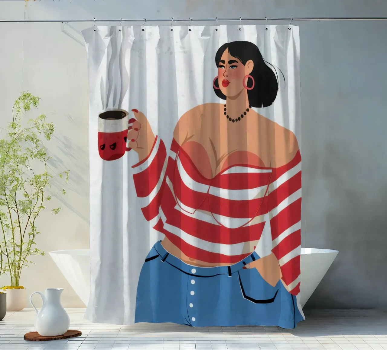 Espresso Warm Embrace tenda da doccia da Prism Ritual