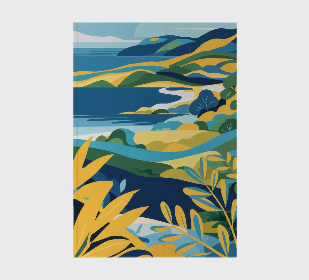 Coastal Hills Vista notebook by Flock Reverie