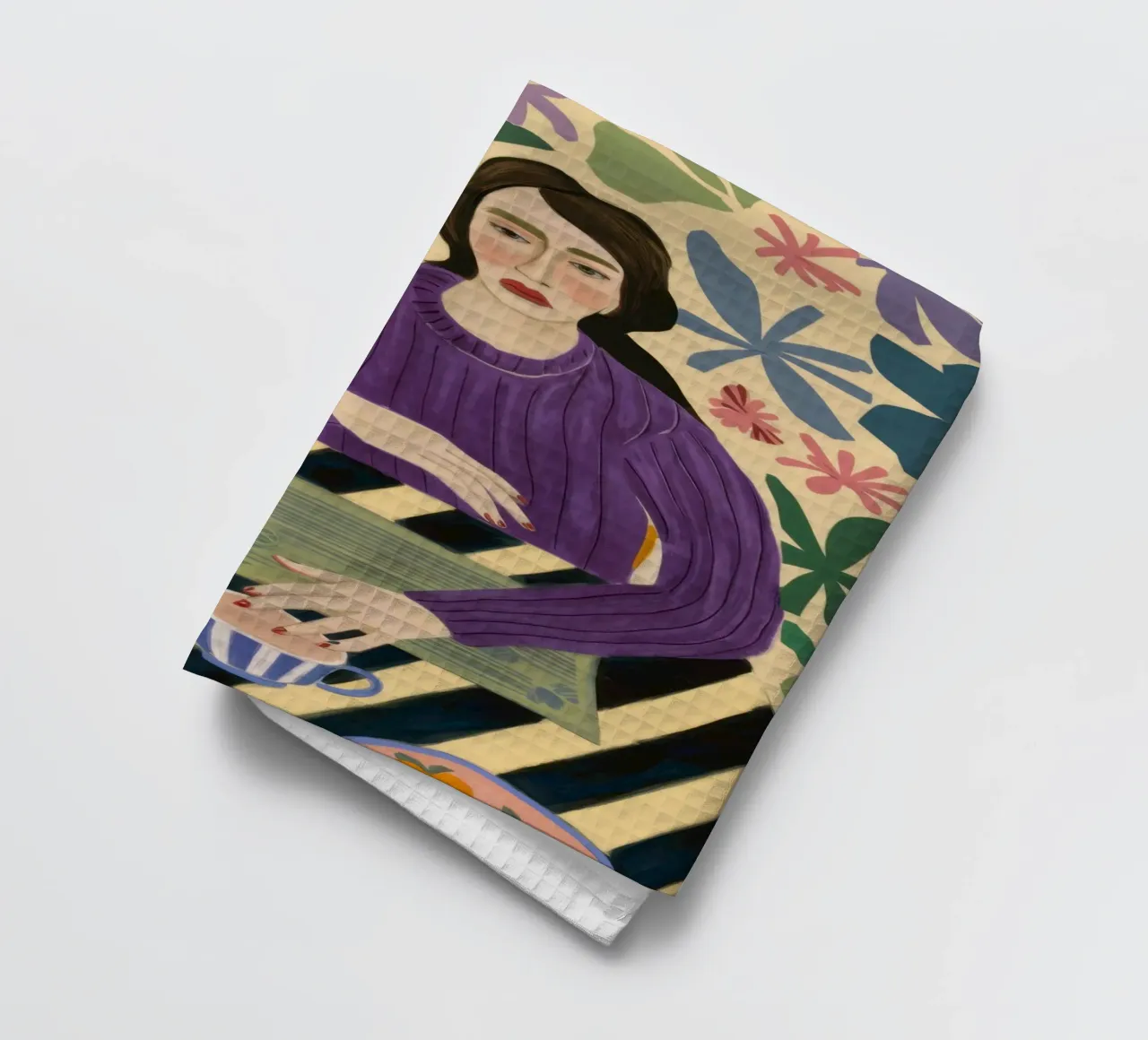 Artist Purple Prose tea towel by Prism Ritual