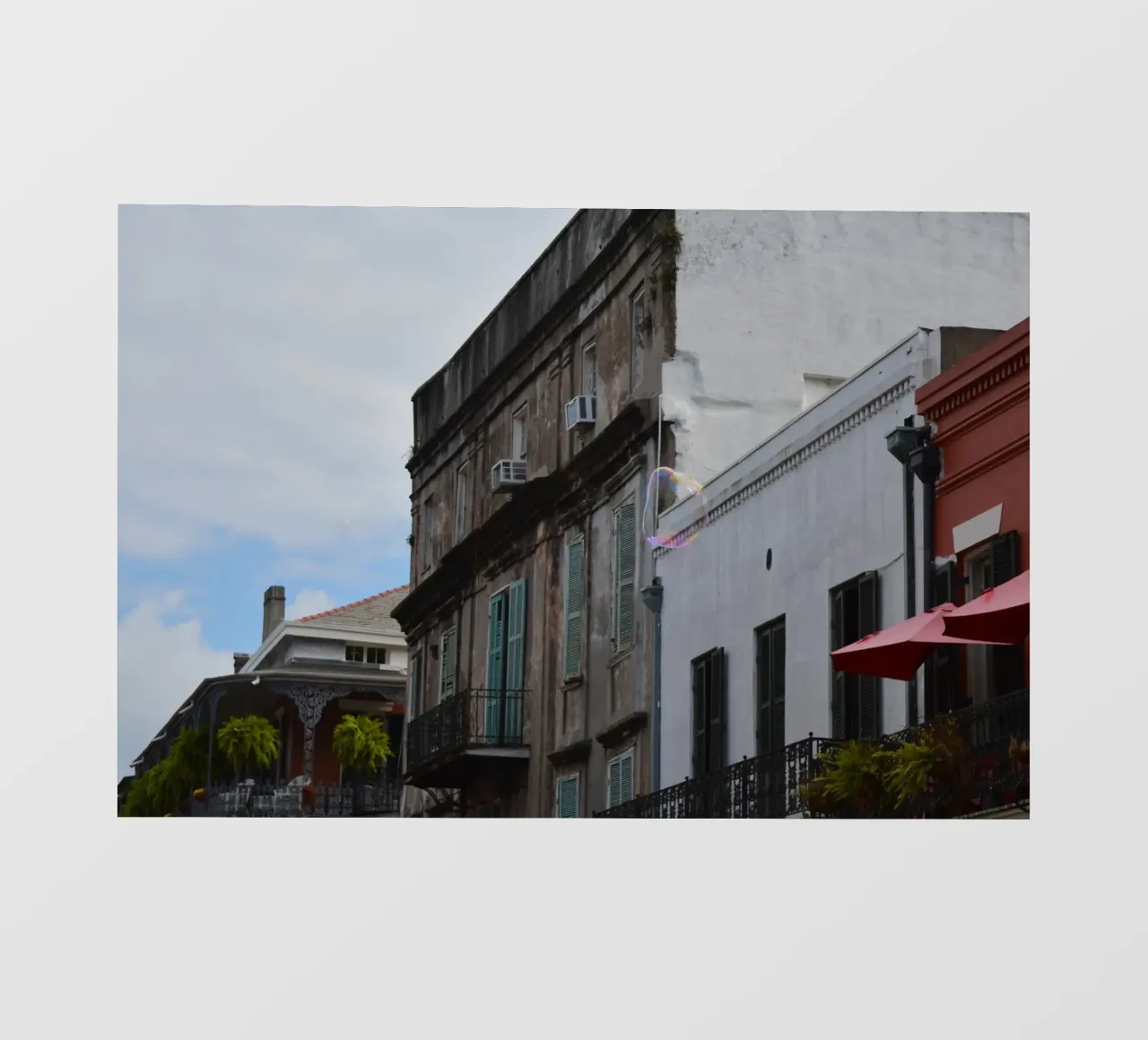 Delicata bolla di sapone alla deriva a New Orleans telo in pvc da byrieneke