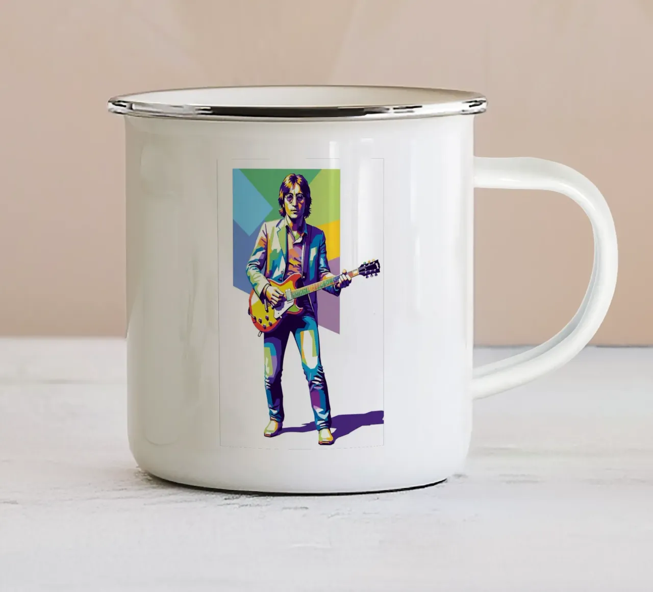 John Lennon imagine tazza in smalto da Hantamrata