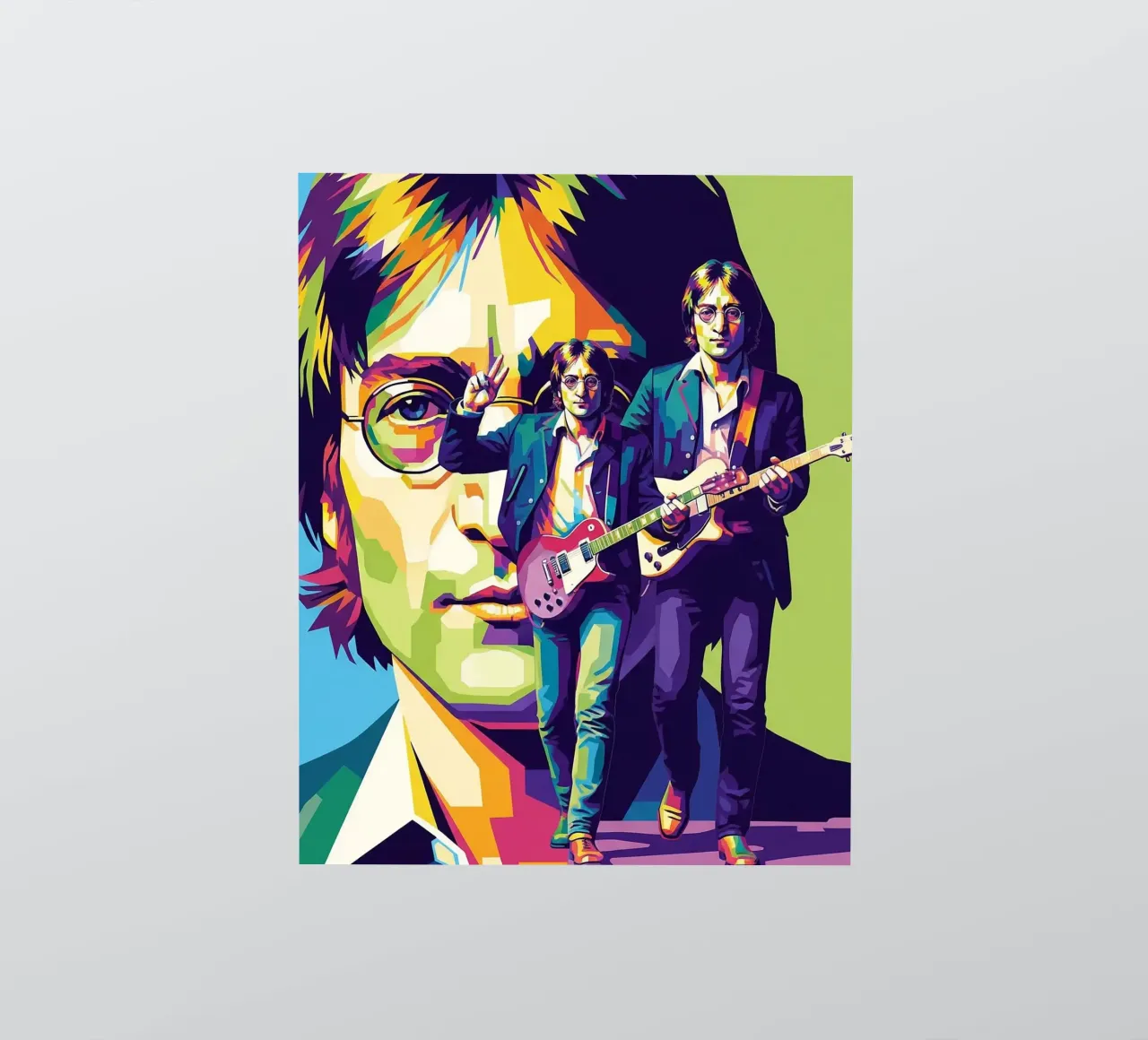 John Lennon WPAP art style autocollant de Hantamrata