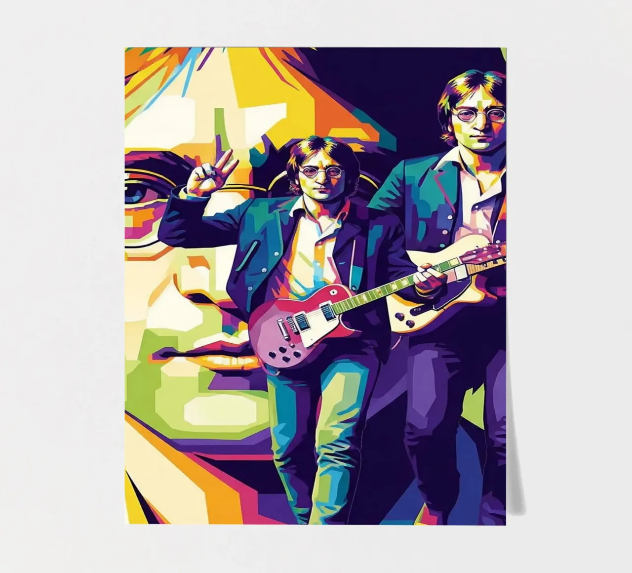 John Lennon WPAP art style planche autocollant de Hantamrata