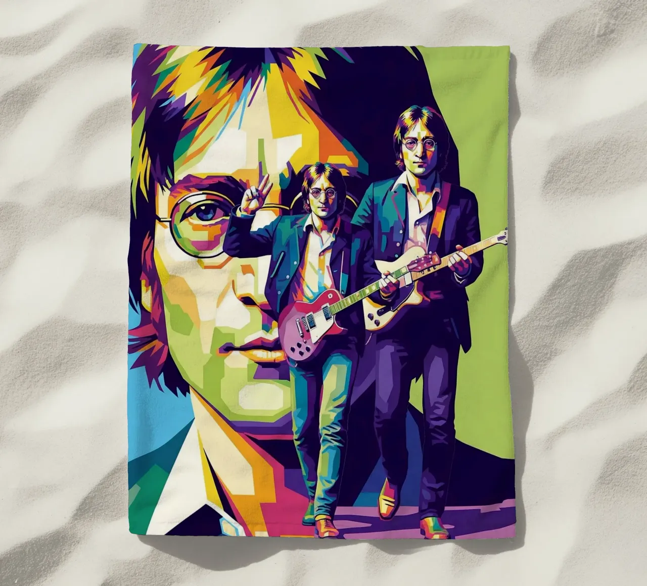 John Lennon WPAP art style telo mare da Hantamrata