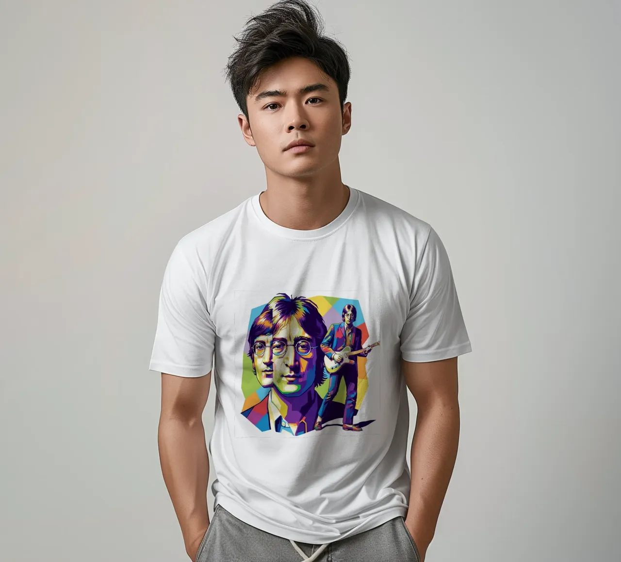 John Lennon art t-shirt da Hantamrata
