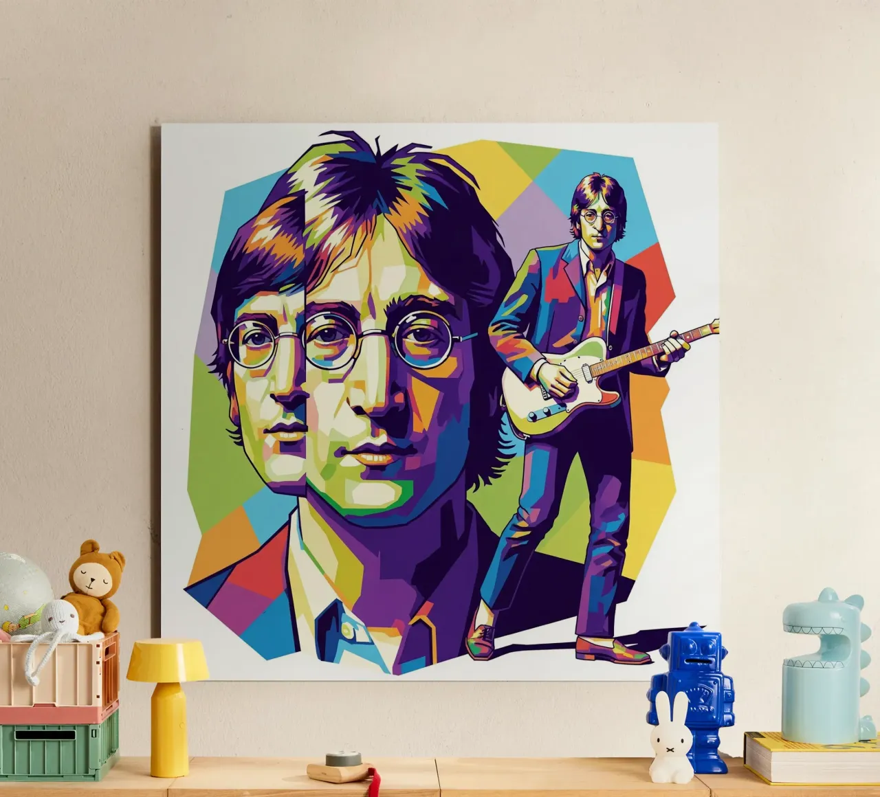 John Lennon art alluminio dibond da Hantamrata