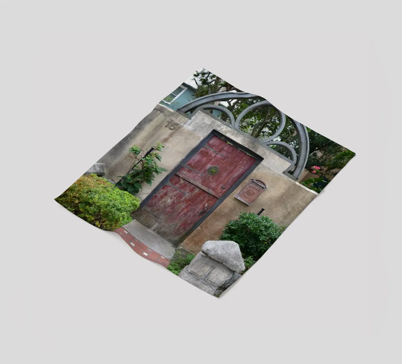 Charming Stone Wall and Wooden Door in St. Augustine fleece blanket by byrieneke