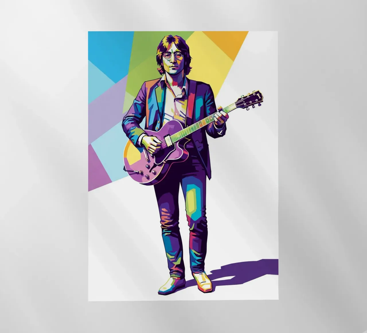 John Lennon in WPAP art style pellicola backlit da Hantamrata