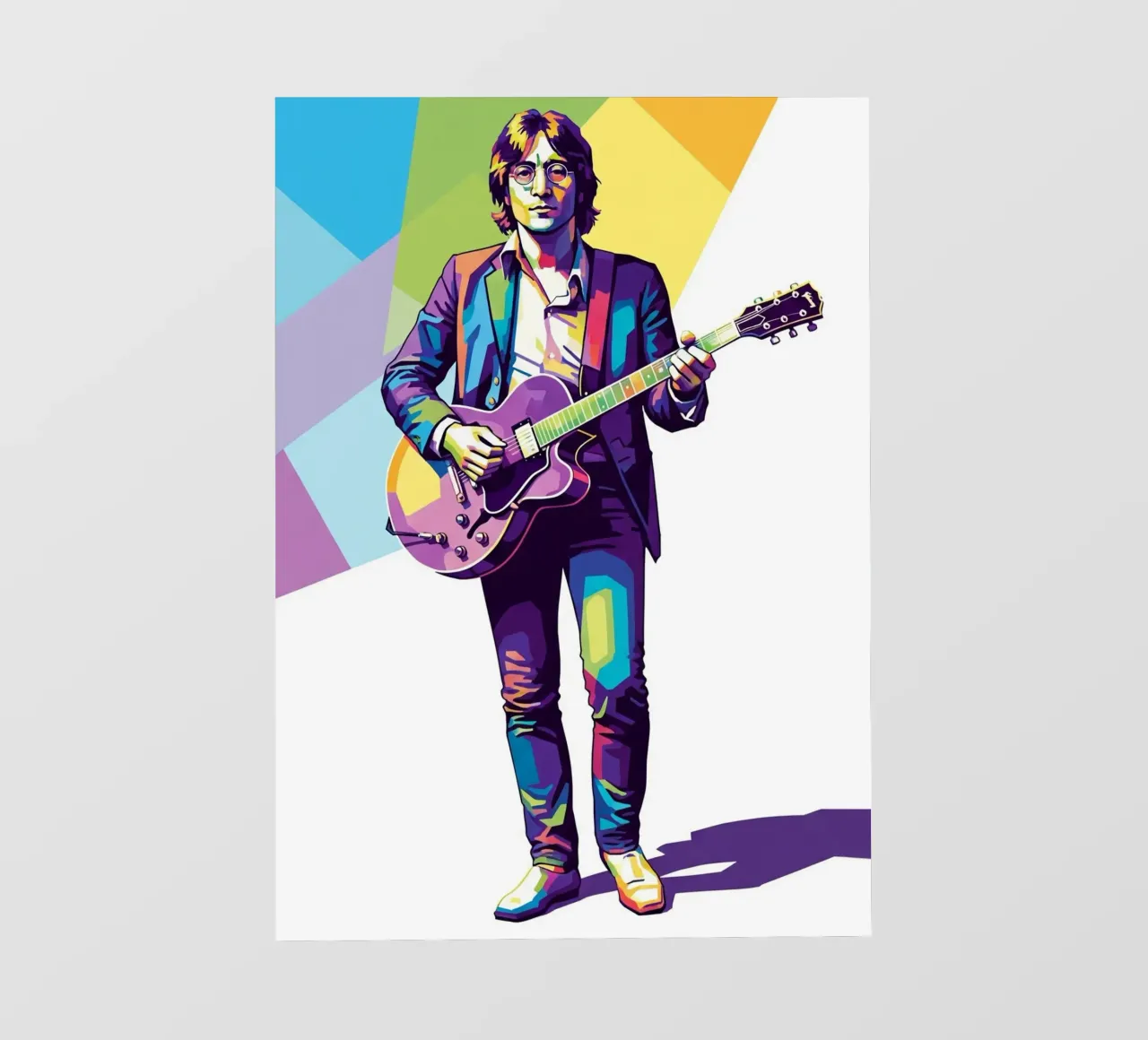 John Lennon in WPAP art style pellicola backlit da Hantamrata