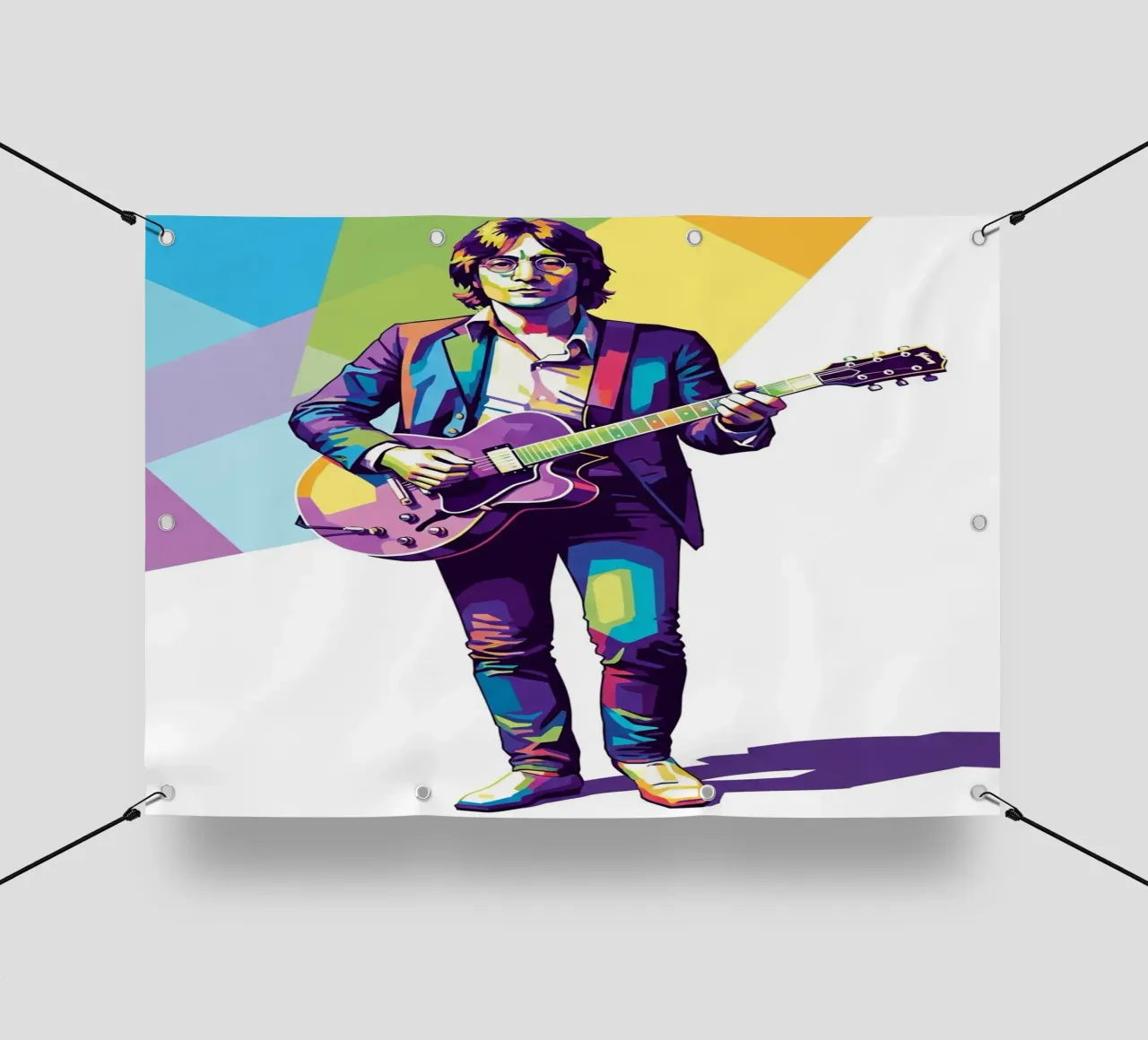 John Lennon in WPAP art style telo in pvc da Hantamrata
