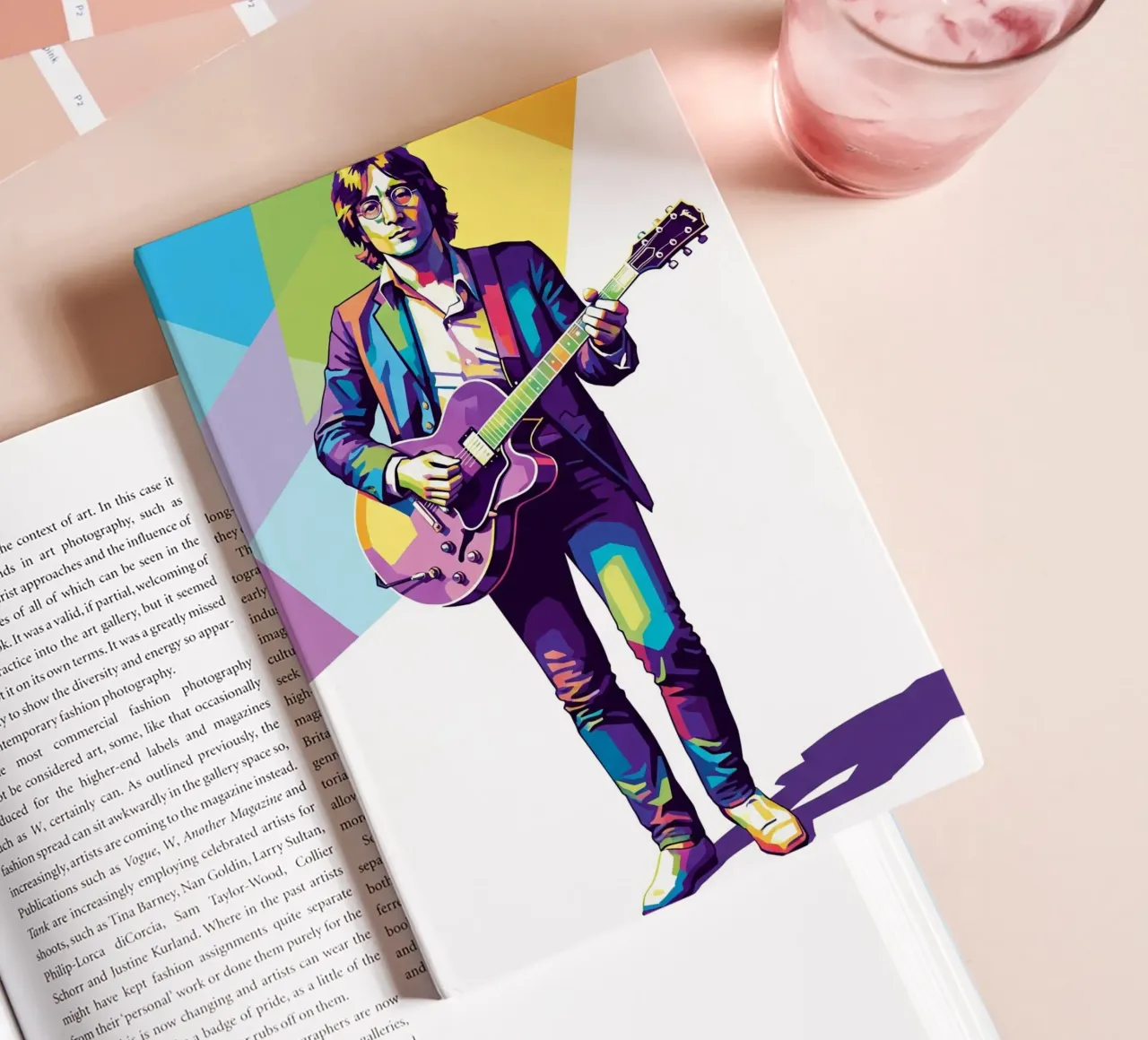 John Lennon in WPAP art style notebook by Hantamrata