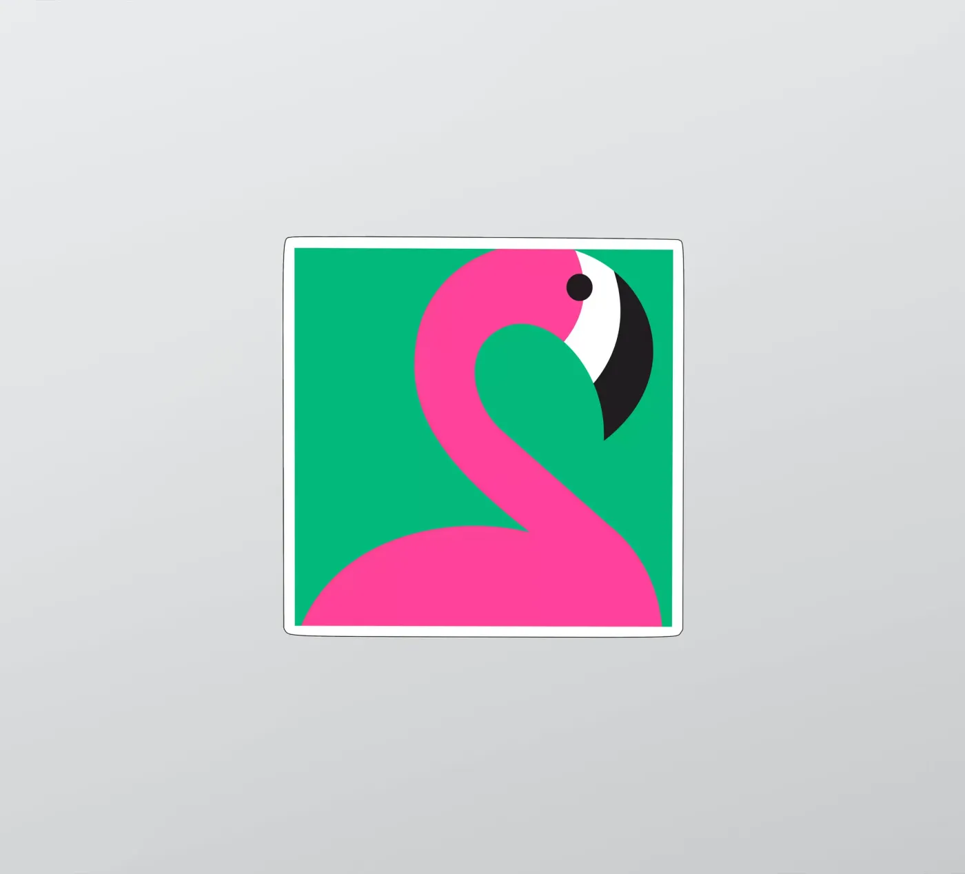 flamingo sticker van Sticker King