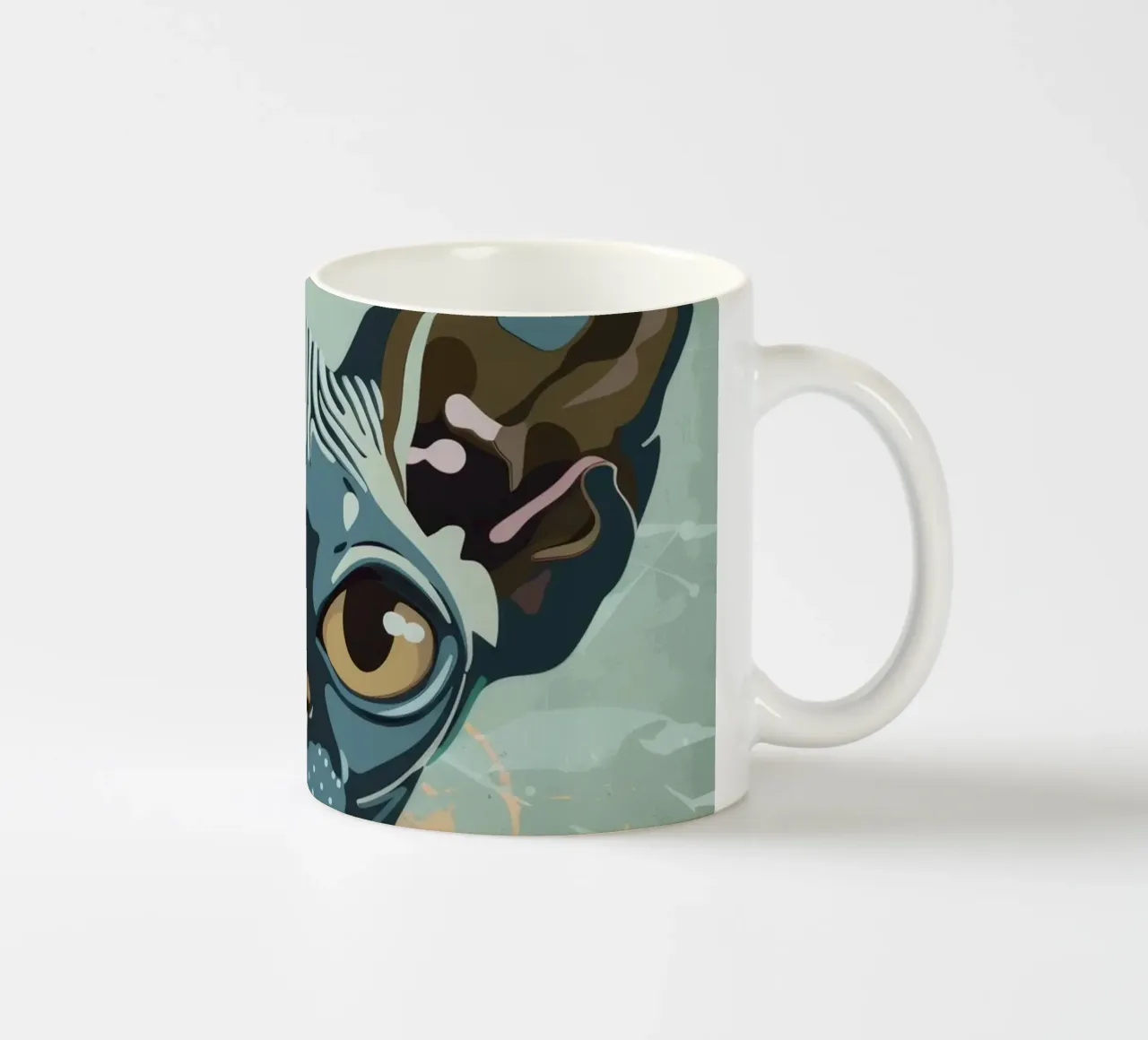 Ritratto artistico di un gatto sphynx tazza in ceramica da DesignDoodle
