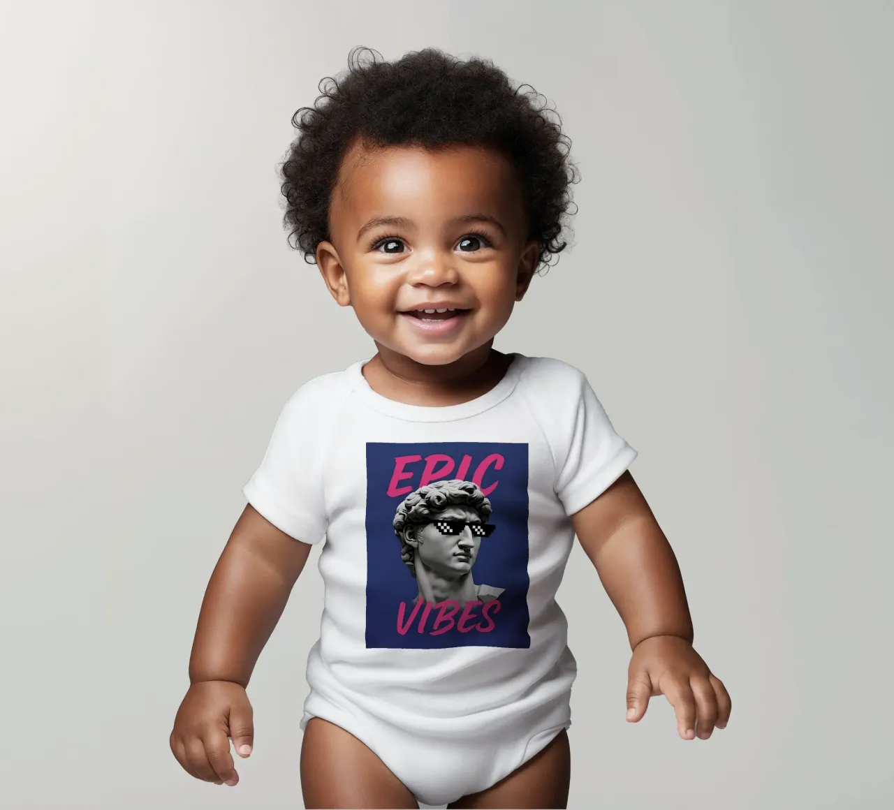 Epic vibes short-sleeve baby romper by 🥝 KIWI STORE