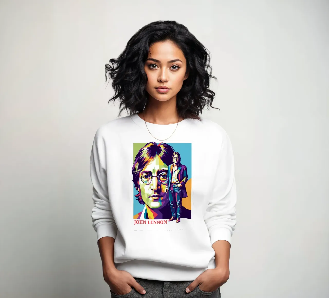 John Lennon style felpa da Hantamrata