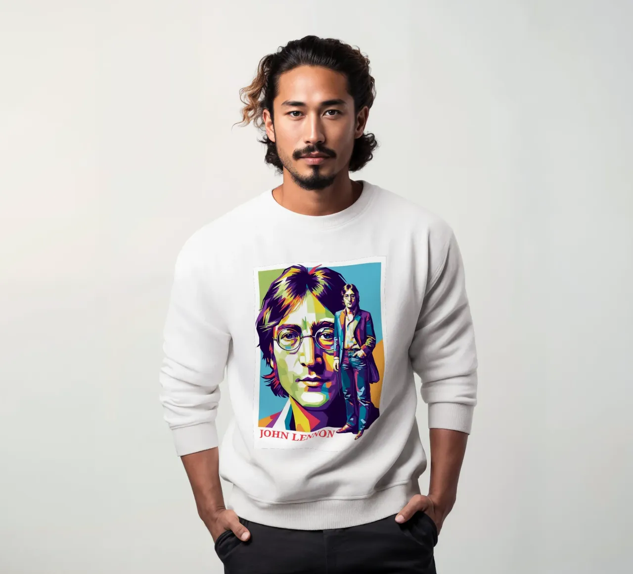 John Lennon style felpa da Hantamrata