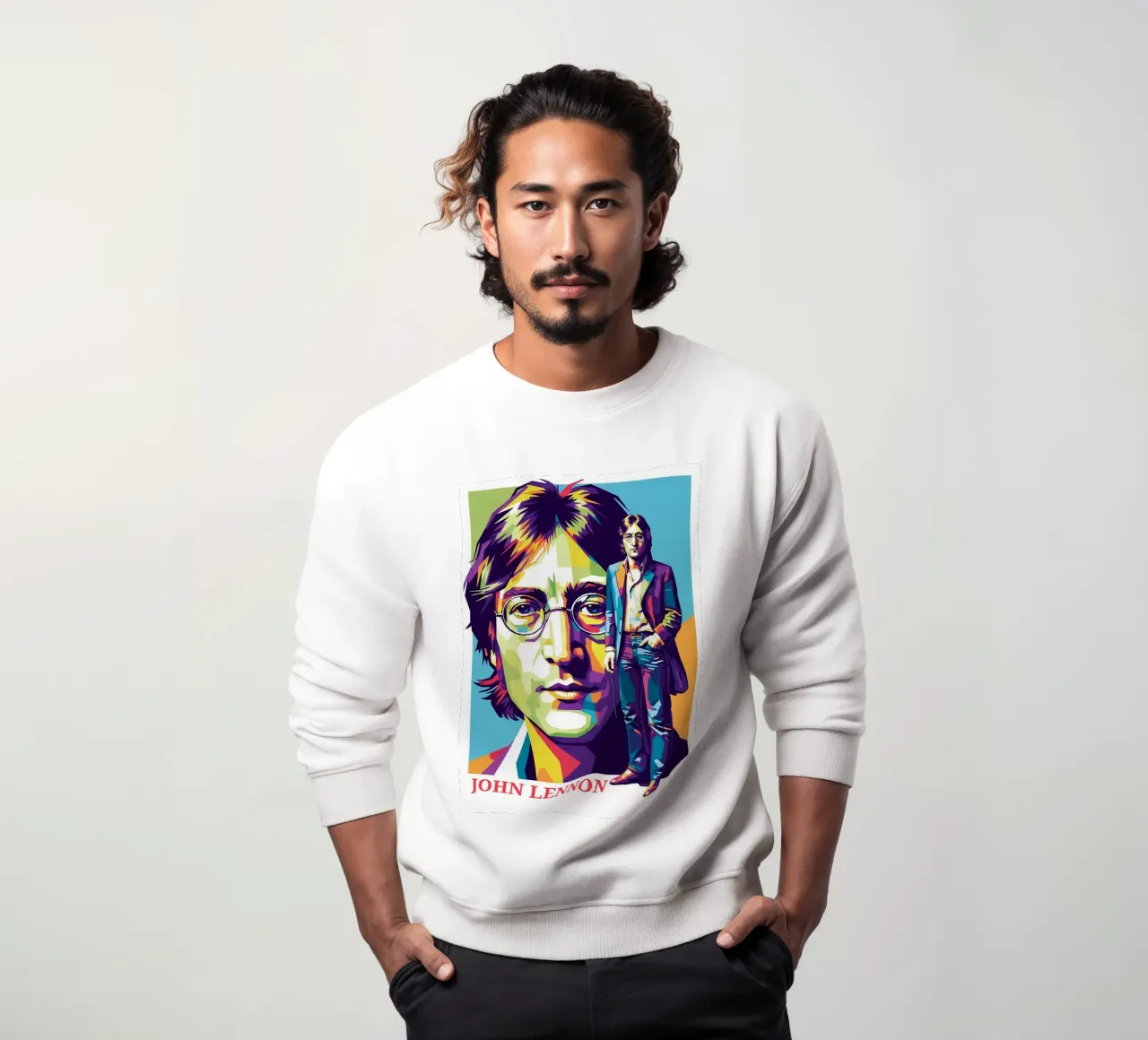John Lennon style felpa da Hantamrata