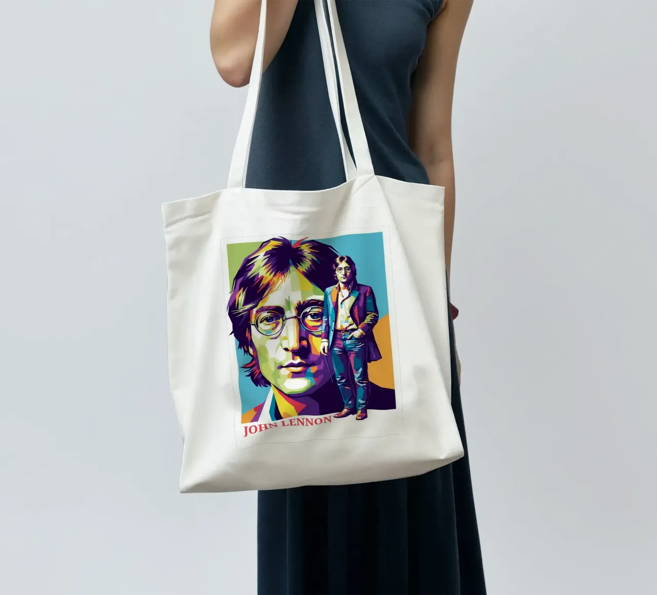 John Lennon style borsa in juta da Hantamrata