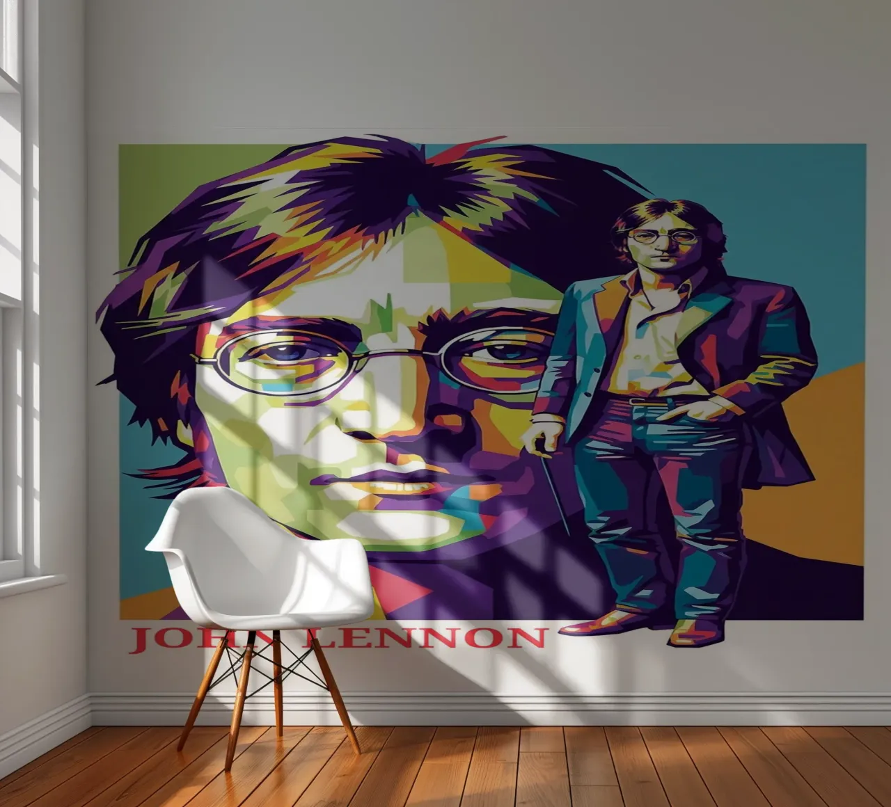 John Lennon style papel para pared de Hantamrata