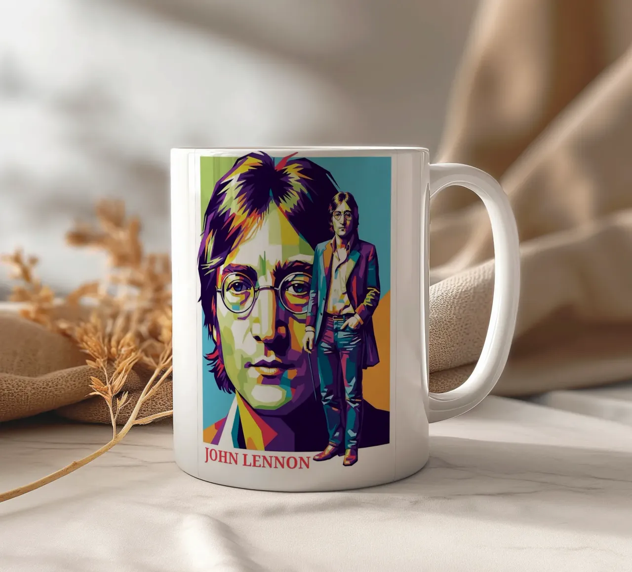 John Lennon style tazza in ceramica da Hantamrata