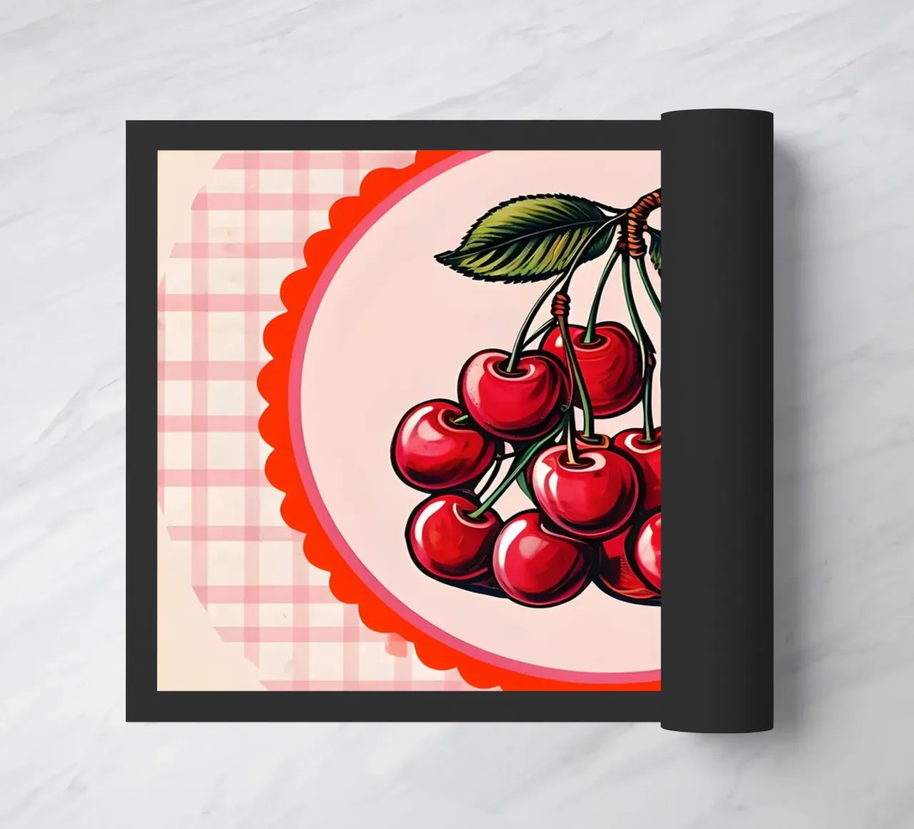 Cherries and chill doormat by 🥝 KIWI STORE