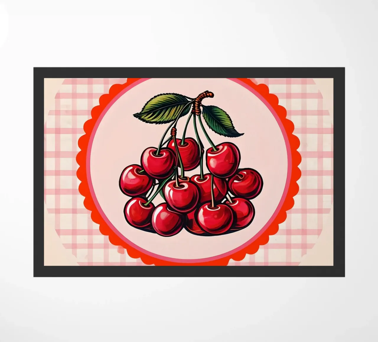 Cherries and chill doormat by 🥝 KIWI STORE