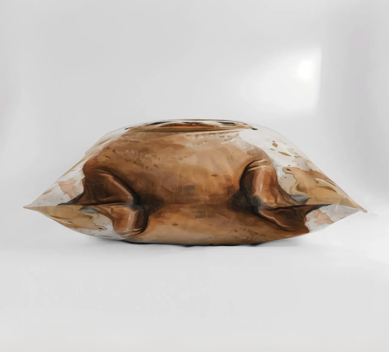 Mignon bébé phoque se reposant sur un rivage sablonneux avec une douce aquarelle coussin de DesignDoodle