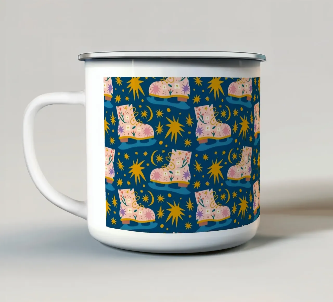 Christmas Pattern No 18 tazza in smalto da treechild