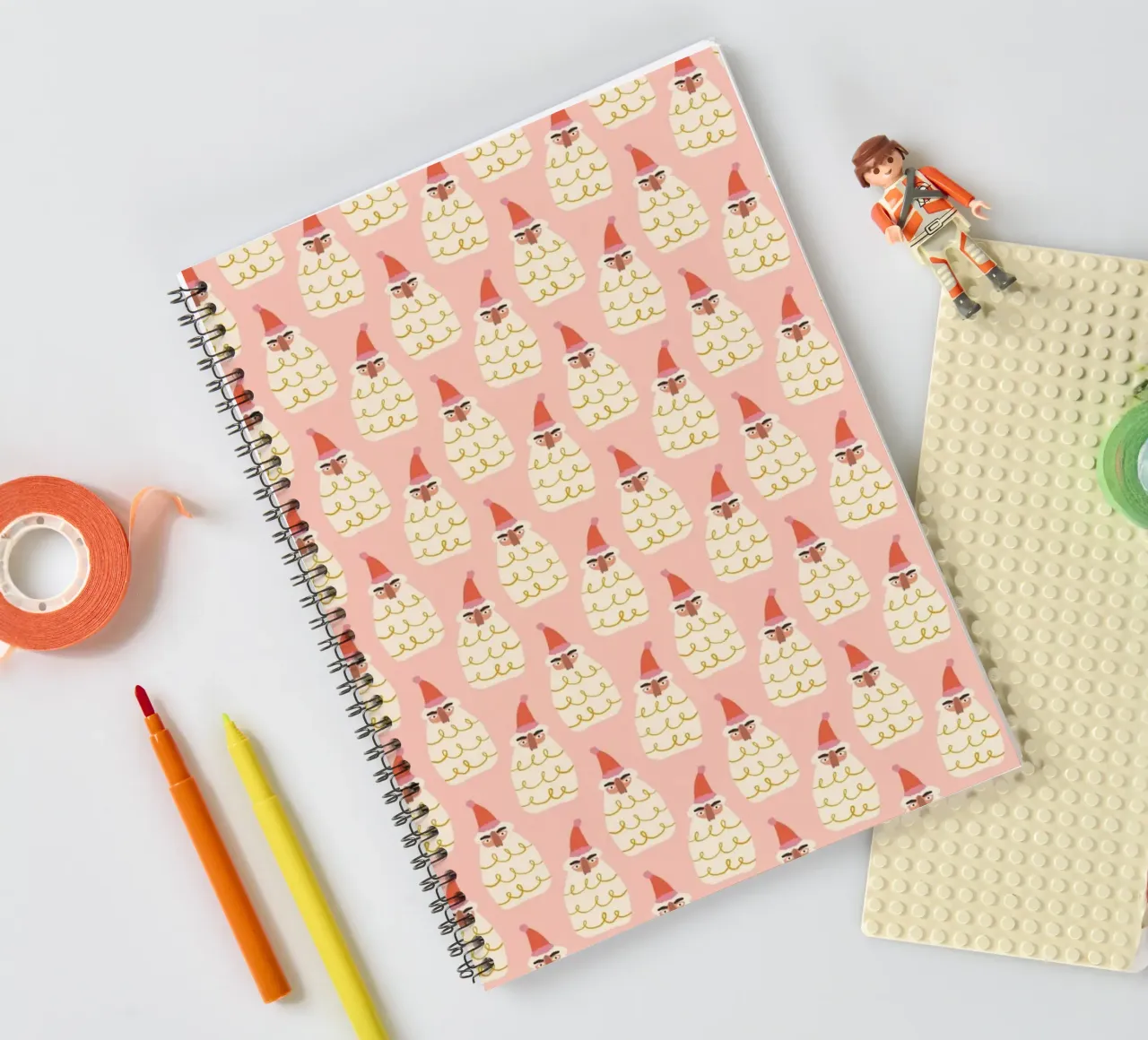 Christmas Pattern No 19 spiral notebook by treechild