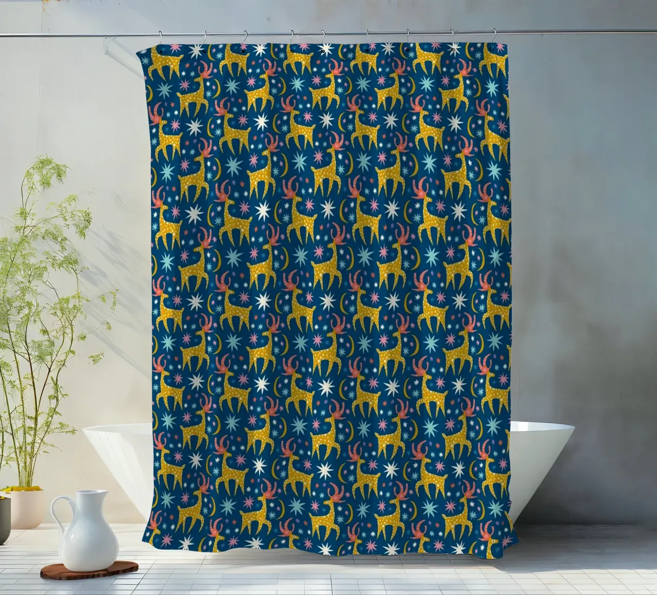 Christmas Pattern No 20 tenda da doccia da treechild