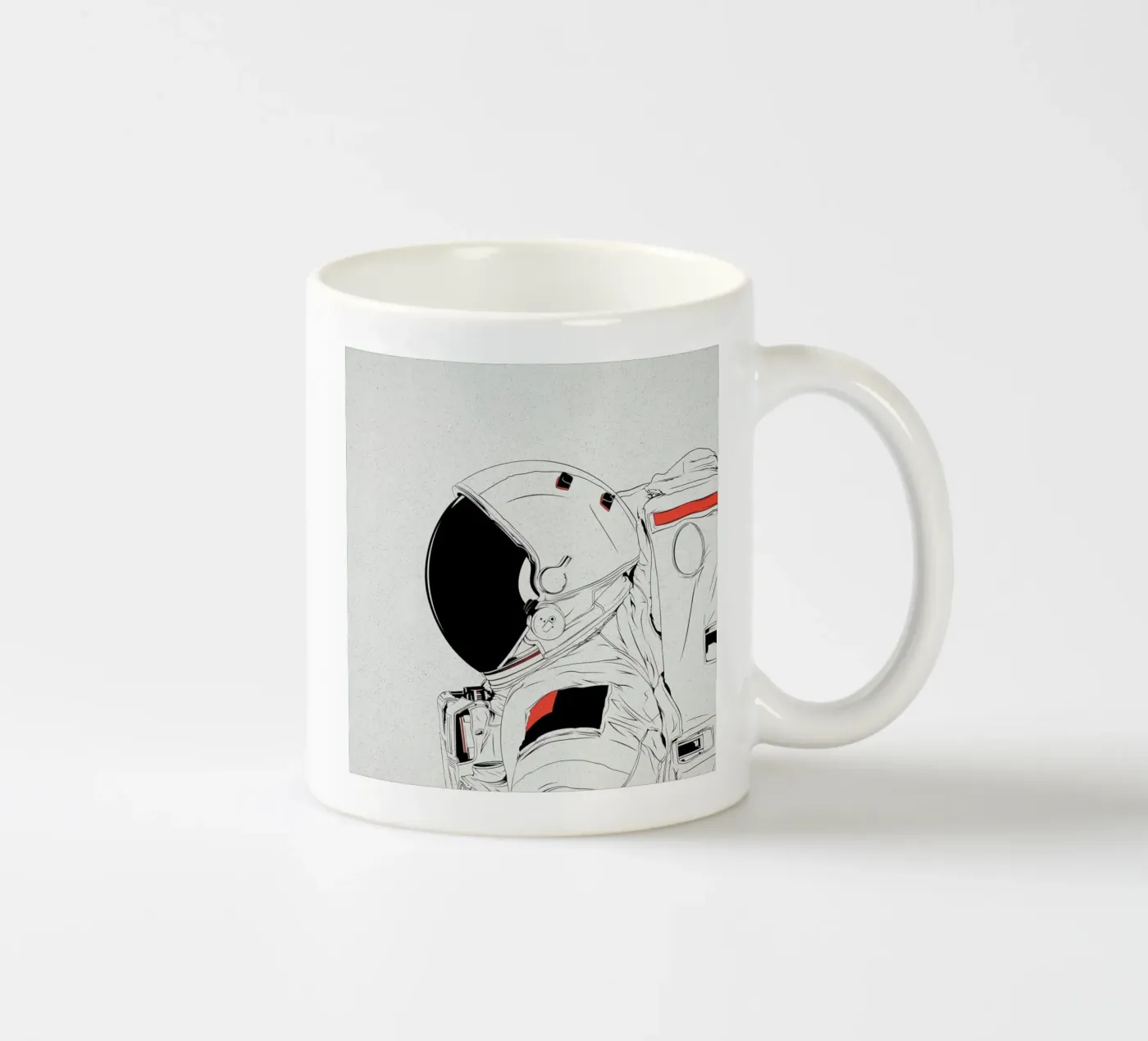 Astro White ceramic mug by Cranio Dsgn