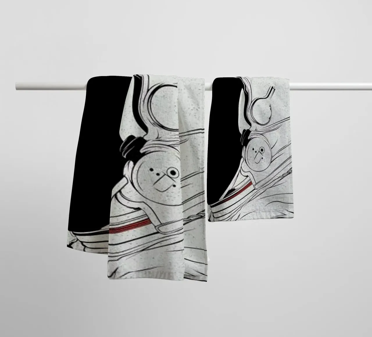 Astro White asciugamano da bagno da Cranio Dsgn