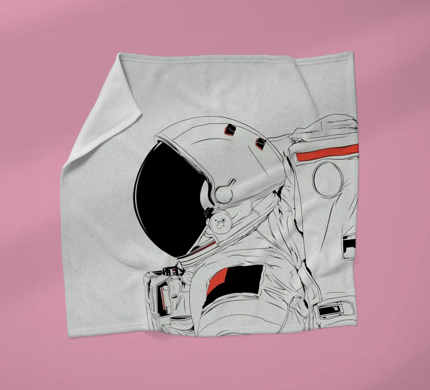 Astro White Fleecedecke von Cranio Dsgn