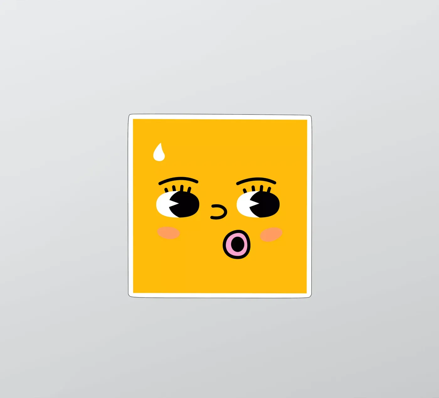 impressed face sticker by Sticker King