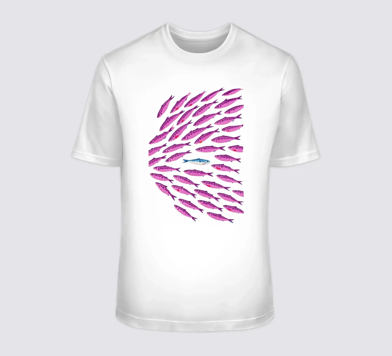 Nicht wie die anderen - Pop-Art Fischbild T-Shirt von KUNSTstück